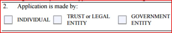 Trust or Legal Entity