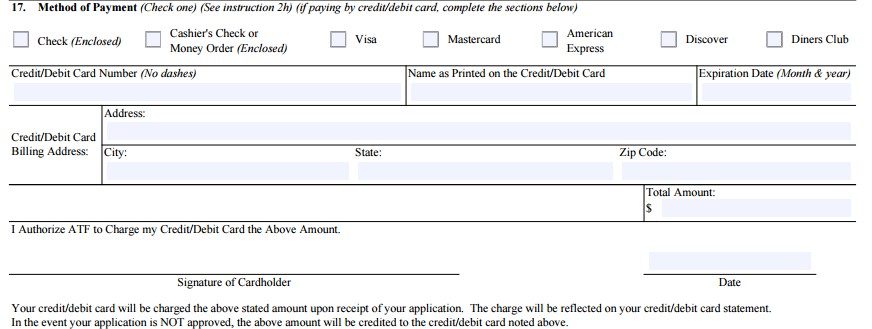 payment information